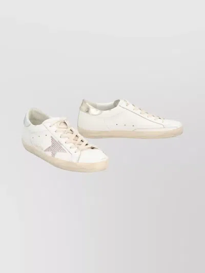 Golden Goose Low-top Sneakers With Round Toeline And Star Patch In White
