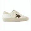 Golden Goose Low-top Sneakers With Suede Accents And Glittery Star In White