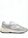 Golden Goose Low-top Sneakers With Suede And Mesh Panels In Silver