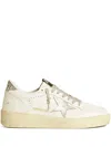 Golden Goose Low-top Sneakers With Textured Leather Upper In White