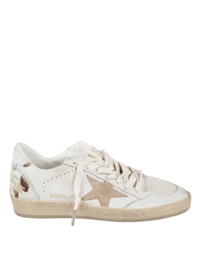 Golden Goose Low-top Sneakers With Textured Upper And Vintage Flair In White