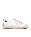 Golden Goose Super-star Leather Upper And Star Suede Toe And Spur Laminated Heel Metal Lettering In Gray