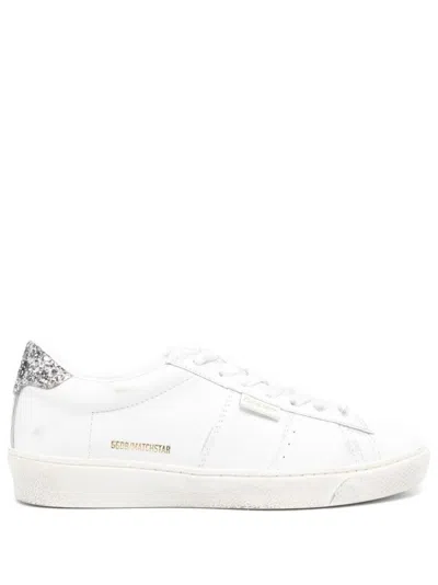 GOLDEN GOOSE LOW-TOP WHITE LEATHER SNEAKERS