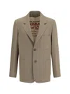 Golden Goose Lowell Blazer Jacket In Travertine