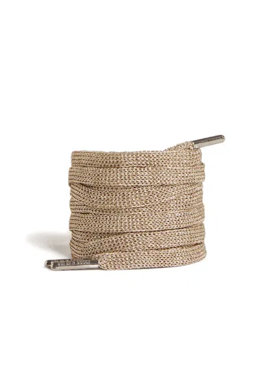 Golden Goose Lurex Laces In Neutral