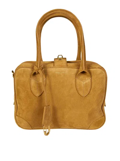 Golden Goose Luxurious Suede Handbag For Women In Sand