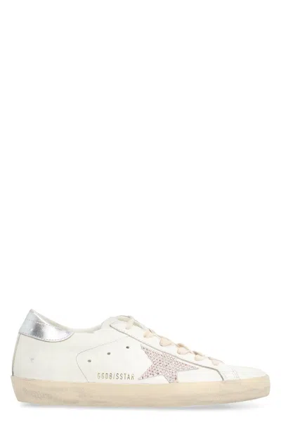 Golden Goose Luxury Superstar Sneakers In White/silver/platinum