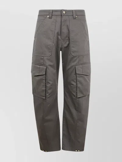 Golden Goose M's Cargo Pant Mixed Cotton Fabric In Gray