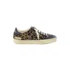 Golden Goose Soul Star Sneakers In Leopard-print Pony Skin With Black Nappa Leather Heel Tab And Inserts In Animal Print