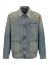 Golden Goose 'mackenzie' Denim Jacket Featuring Faded Effect In Blue