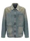 Golden Goose 'mackenzie' Denim Jacket Featuring Faded Effect In Blue