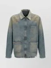 Golden Goose 'mackenzie' Denim Jacket Featuring Faded Effect