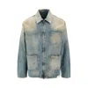 Golden Goose 'mackenzie' Denim Jacket Featuring Faded Effect In Blue