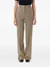 Golden Goose Lightweight Tailored Wool Trousers In Brown