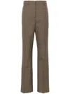 Golden Goose Relaxed Pied De Poule Check Pants In Brown