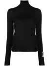 Golden Goose Regular Knit Turtleneck Light Wool Merino In Nero