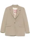 Golden Goose Tailored Blazer Pinstripe Pattern In Brown