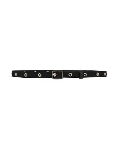 Golden Goose Man Belt Black Size 38 Textile Fibers, Leather