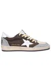 GOLDEN GOOSE GOLDEN GOOSE MAN GOLDEN GOOSE 'BALL STAR' BROWN LEATHER SNEAKERS