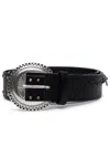 GOLDEN GOOSE GOLDEN GOOSE MAN GOLDEN GOOSE BLACK LEATHER BELT ON THE BLACK LEATHER RING