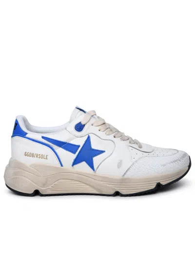 Golden Goose Running Leather Sneakers In White