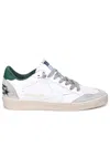Golden Goose White Cow Leather Vamp Sneakers With Unique Used And Dirty Effect In White