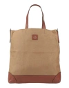 Golden Goose Man Handbag Camel Size - Leather, Textile Fibers In Beige