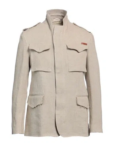 Golden Goose Man Jacket Beige Size 38 Linen