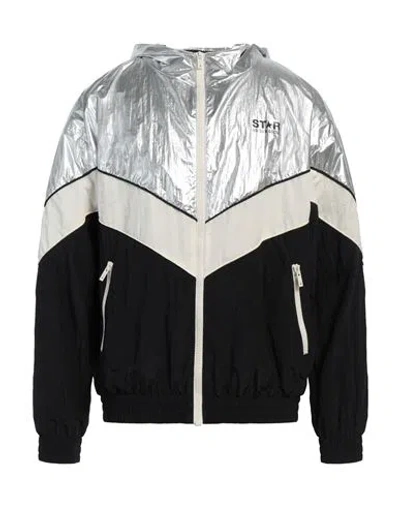 GOLDEN GOOSE GOLDEN GOOSE MAN JACKET SILVER SIZE 42 NYLON, POLYAMIDE