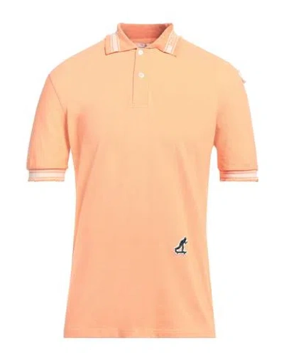 Golden Goose Man Polo Shirt Orange Size M Cotton