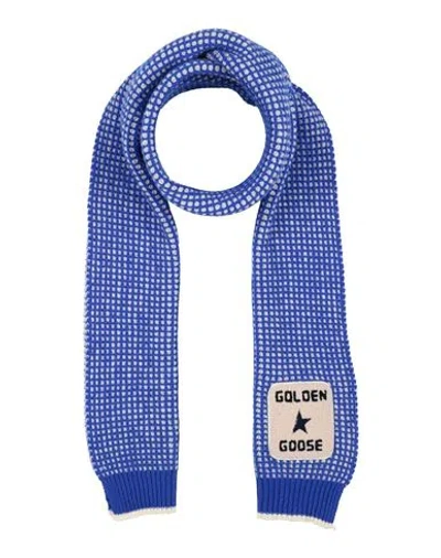Golden Goose Man Scarf Bright Blue Size - Merino Wool