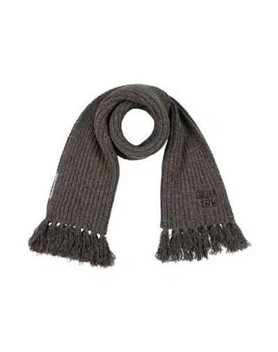 Golden Goose Man Scarf Khaki Size - Virgin Wool, Cashmere In Gray