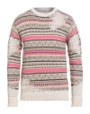 Golden Goose Man Sweater Beige Size S Wool In Multi