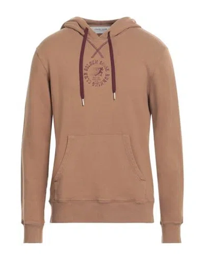 Golden Goose Journey Collection Running Club Graphic Hoodie In Malt Ball/windsor Wine
