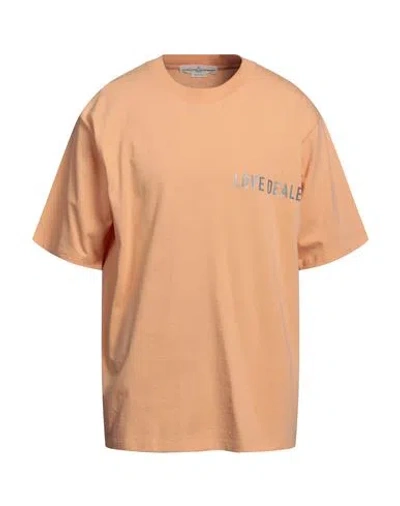 Golden Goose Man T-shirt Apricot Size M Cotton In Orange