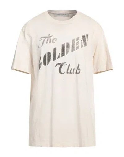 Golden Goose Man T-shirt Cream Size Xl Cotton In White