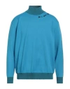 Golden Goose Man Turtleneck Azure Size S Textile Fibers In Blue