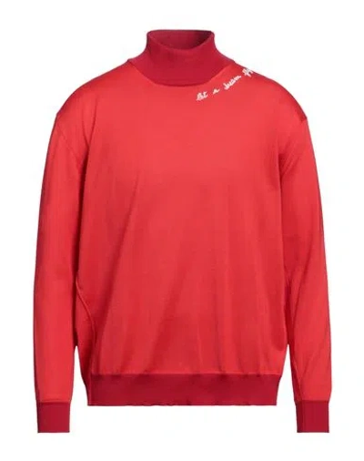 Golden Goose Man Turtleneck Red Size S Textile Fibers