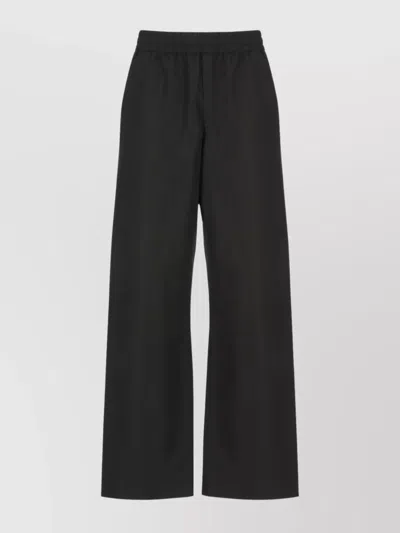 Golden Goose Man's Wide Leg Trousers With Pockets In Black