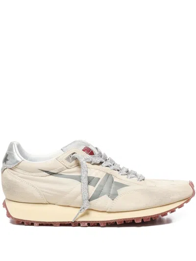 Golden Goose Marathon Metallic-panel Sneakers In Neutral