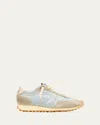 Golden Goose Womens Marathon With Light Blue Nylon Upper And Pastel Blue Star In Multi