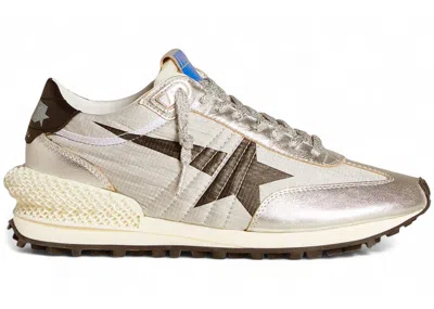 Pre-owned Golden Goose Marathon Ripstop Star (women's) Sneakers In Silver/black In Multi