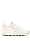Golden Goose Running Marathon Nylon And Leather Upper Printed Star Leather Spur And Heel In Neutrals