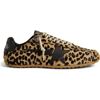 Golden Goose Marathon Speed Genuine Calf Hair Sneaker In Brown