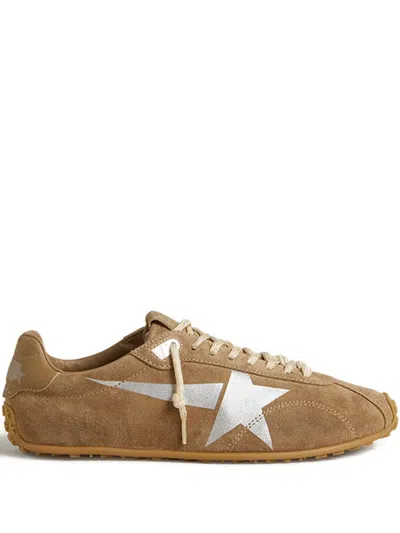 Golden Goose Marathon Speed Suede Star Trainers In Brown