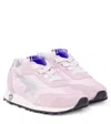 Golden Goose Marathon Suede-trimmed Sneakers In Pink