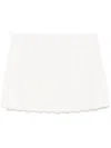 Golden Goose Marcie High-waisted Mini Skirt A-line Pleated In Papyrus
