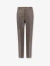 Golden Goose Deluxe Brand Men Relax Staright Prince Of Wales Trouser In Brown