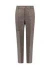 Golden Goose Deluxe Brand Men Relax Staright Prince Of Wales Trouser In Brown