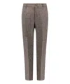 Golden Goose Deluxe Brand Men Relax Staright Prince Of Wales Trouser In Brown